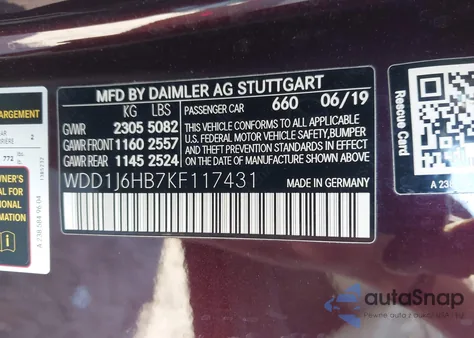 2019 Mercedes-Benz E 450 from USA, damaged, VIN WDD1J6HB7KF117431